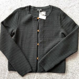 The Limited Black Textured Blazer with Gold Accents